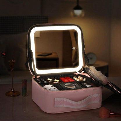 LUMIBAG™ - PREMIUM MAKEUP BAG WITH LED MIRROR