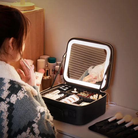 LUMIBAG™ - PREMIUM MAKEUP BAG WITH LED MIRROR