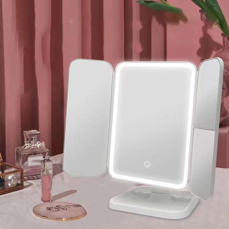 YOLLURE™ TRIFOLD MAKEUP MIRROR LED💎