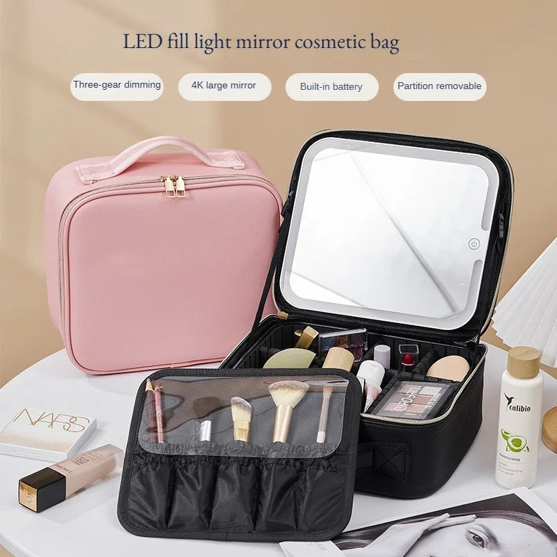 LUMIBAG™ - PREMIUM MAKEUP BAG WITH LED MIRROR