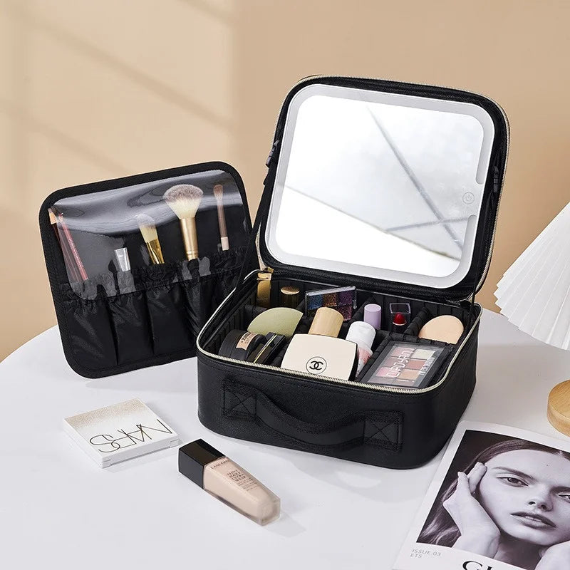 LUMIBAG™ - PREMIUM MAKEUP BAG WITH LED MIRROR